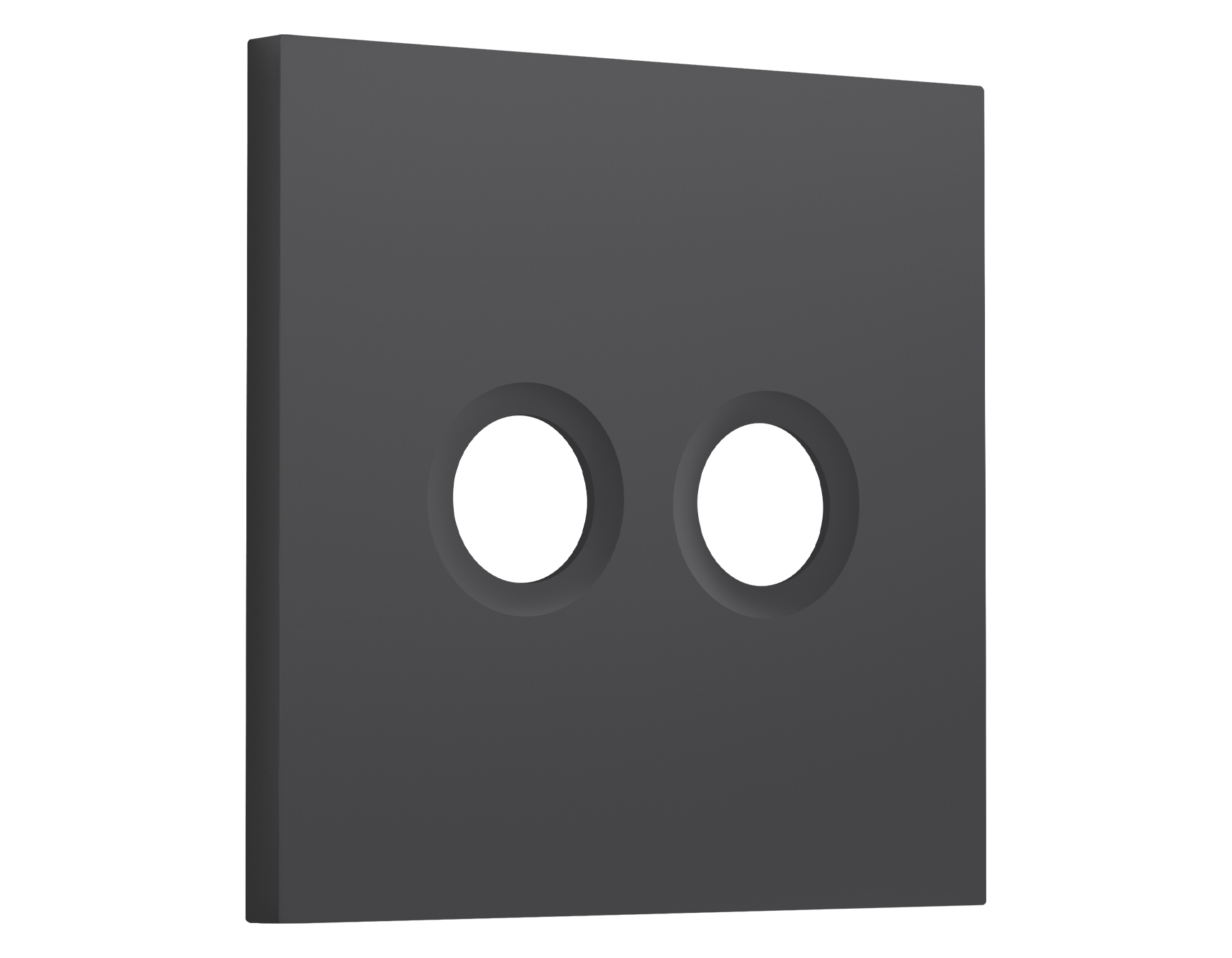 Лицевая панель SIGMA (Графит Мягкое касание) для TV двойной розетки QUANT PRO