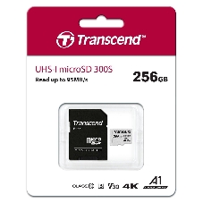 Флеш карта microSD 256Gb Transcend microSDXC Class 10 UHS-I U3, V30, A1, (SD адаптер), TLC
