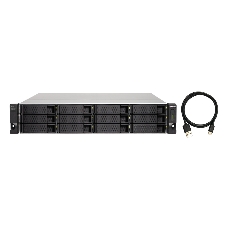 Полка расширения сетевого хранилища без дисков SMB QNAP TL-R1200C-RP USB 3.2 Gen 2 Type-C JBOD storage enclosure, 12-tray 3,5