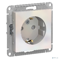 Механизм розетки 1-м СП AtlasDesign с заземл. защ. шторки 16А жемчуг SchE ATN000445