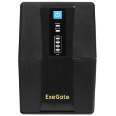 Источник бесперебойного питания ExeGate EP244543RUS Power Back BNB-600 600VA, черный, 2 евророзетки