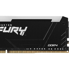 Оперативная память Kingston Fury Beast, DDR4, 32GB (2x16GB), 3200MHz, CL16, DIMM, с радиатором, RGB, черный