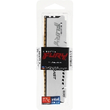 Оперативная память Kingston Fury Beast, DDR5, 16Gb (1x16GB), 6000MHz, CL30, DIMM, с радиатором, белый