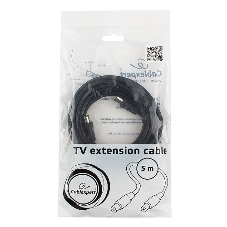 Кабель телевизионный Cablexpert, CCV-515-5M, Coaxial M/F, 5м