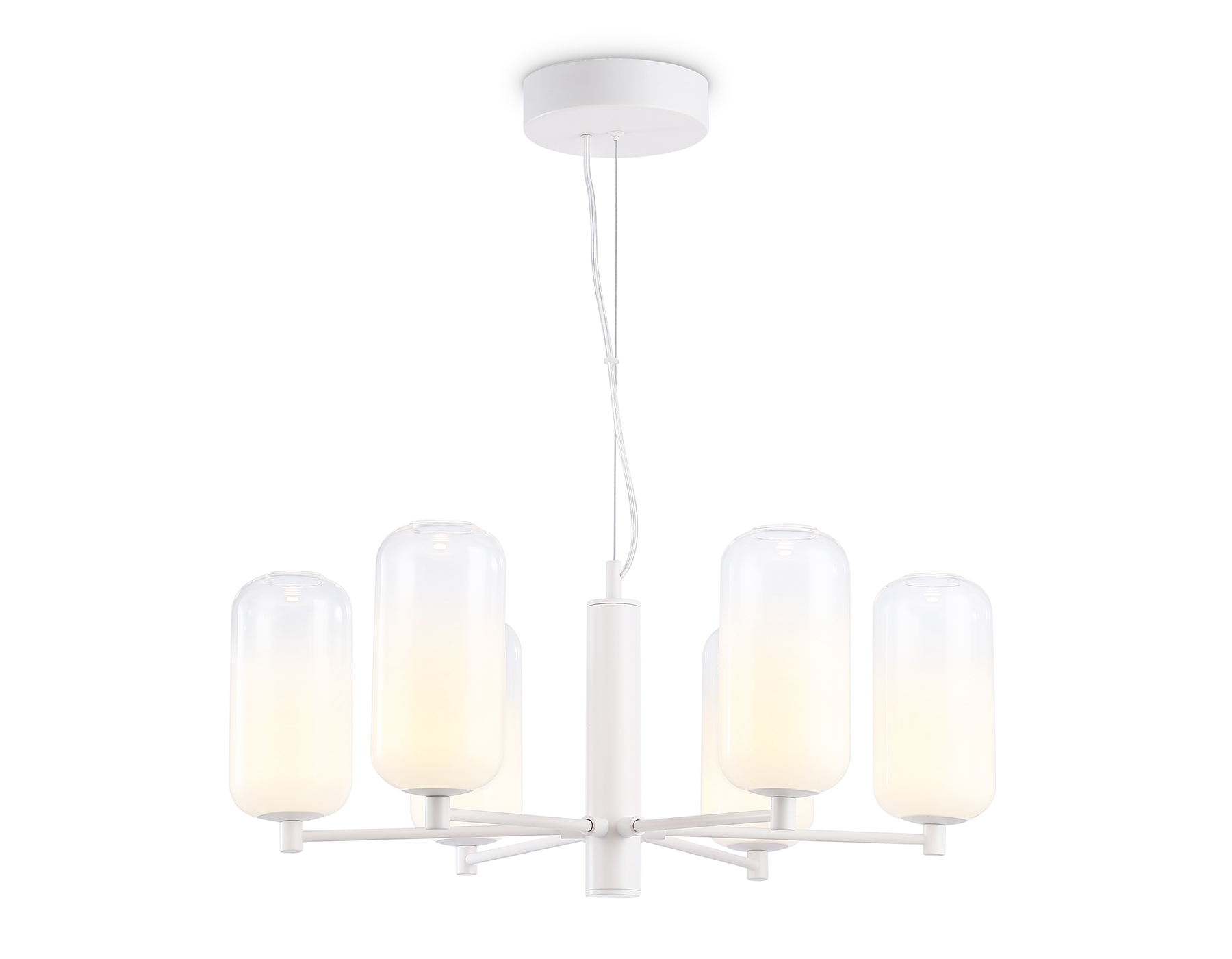 Подвесной светодиодный светильник Ambrella light LH11107/6 WH/FR белый/белый матовый 24W 3000K D630*280
