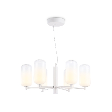 Подвесной светодиодный светильник Ambrella light LH11107/6 WH/FR белый/белый матовый 24W 3000K D630*280