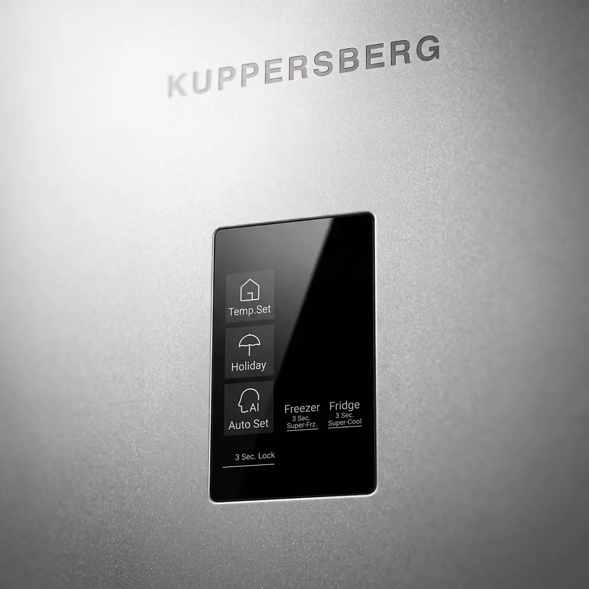 Отдельностоящий Холодильник Kuppersberg RFCN 2017 X, High-Tech, ВхШхГ 199х59.5х63 см, объем 370 (264+106) л, Total No Frost, инверторный компрессор, LED дисплей, LED освещение, супер охлаждение, супер заморозка, режим 