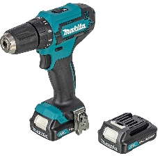 Дрель-шуруповерт Makita DF333DWYE, 12 В, 1.5 Ач, 30 Нм, щеточный