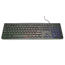 Клавиатура с подсветкой Gembird KB-240L, USB, черный, 104 клавиши, подсветка Rainbow, круглые клавиши, кабель 1.5м