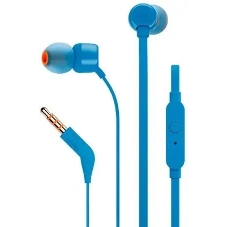 Проводные наушники JBL Tune 110 синий, внутриканальные, Jack 3.5 мм