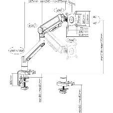 Кронштейн для мониторов Ultramounts UM732W белый/коричневый 17