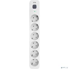Сетевой фильтр Powercom SP-06W 1,8 м 1.8м (6 розеток) белый/серый (коробка)