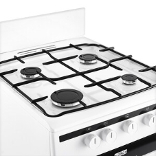 Плита газовая Hansa FCGW51001 белый, конфорок 4 шт, духовка 56 л, 50 см x 85 см x 60 см