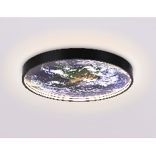 Настенно-потолочный светодиодный светильник Ambrella light FW11131 BK черный 15W LED 3000-6400K D240*38