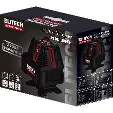Нивелир лазерн. Elitech LN 8D GREEN 2кл.лаз. 520нм цв.луч. зеленый 5луч. (204735)