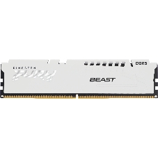 Оперативная память Kingston Fury Beast, DDR5, 16Gb (1x16GB), 6000MHz, CL30, DIMM, с радиатором, белый