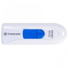 Флешка USB Transcend JetFlash 790 (TS32GJF790W), 32Gb, USB 3.0, R/W 90/40, белый/синий