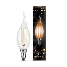 Лампа светодиодная Gauss Filament Свеча на ветру E14 5Вт 2700К