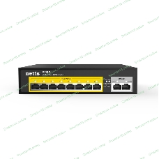 Коммутатор Netis P110C 10-портовый PoE+ коммутатор Fast Ethernet/8*PoE+ 2 порта 802.3af/802.3at