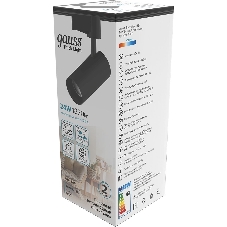 Светильник Gauss трековый цилиндр 24W 1830lm 4000K 180-240V IP20 65x210мм черный LED 1/40