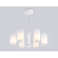 Подвесной светодиодный светильник Ambrella light LH11107/6 WH/FR белый/белый матовый 24W 3000K D630*280