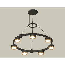 Светильник Ambrella light XR92051502/7 SBK/PYG черный песок/золото желтое полированное GX53 (A9205, C9238, N8124)
