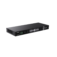 Коммутатор Tenda TEG1120P-16-150W, 16×1 Гбит/с PoE + 2×1 Гбит/с Uplink + 2×1 Гбит/с SFP, неуправляемый