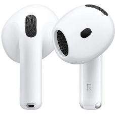 Наушники TWS Apple AirPods 4 (A3050/A3053/A3058) белый, вкладыши, Bluetooth, до 5 ч