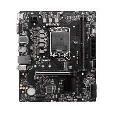Материнская плата MSI PRO H610M-E, LGA 1700, Intel H610, 2xDDR5, 4xSATA, 1xM.2, 1xPCIe 4.0 x16, 1xPCIe 4.0 x1, 1xHDMI, 1xVGA, 1xRJ45 1Gb, 2xUSB-A 3.2 Gen 1, 4xUSB-A 2.0, 3x3.5мм, 7.1, mATX