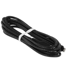 Кабель PERFEO USB A вилка - Lightning вилка, 2.4A, черный, силикон, 1 м, ELASTIC (I4339)