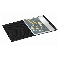 Папка с 100 прозрачными вкладками Бюрократ DeLuxe DLVBOX100BLCK A4, пластик, 0.7мм, черный в коробе