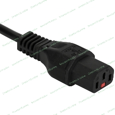 Шнур питания LANMASTER с блокировкой C13-Schuko прямая, 3х0.75, 220В, 10А, черный, 3 м.