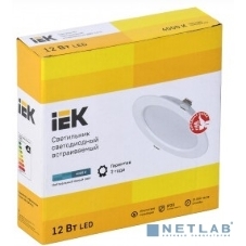 Светильник IEK LDVO0-1613-12-4000-K01 LED ДВО 1613 белый круг 12Вт 4000К IP20 пластик. корпус, диам 145 мм