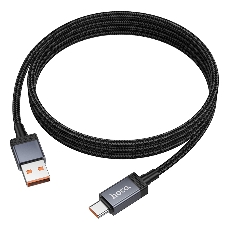 Кабель USB2.0 Hoco AM/Type-C, 5А, с дисплеем, X118, 1м, черный, коробка