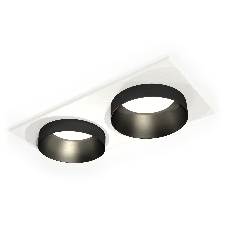 Комплект встраиваемого светильника Ambrella light XC6525021 SWH/PBK белый песок/черный полированный MR16 GU5.3 (C6525, N6131)