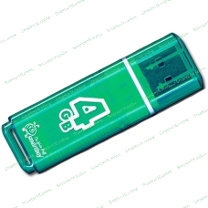 Флешка USB Smartbuy Glossy series Green (SB4 GbGS-G), 4Gb, USB 2.0, R/W 25/15, зеленый