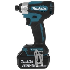 Дрель-шуруповерт Makita DTD157RTJ, 18 В, 5 Ач, 140 Нм, бесщеточный, ударный