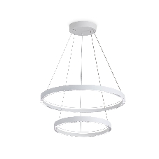 Подвесной светодиодный светильник Ambrella light FL5862/2 WH белый 45W 3000K/4200K/6400K D600/400*830 (без ПДУ)