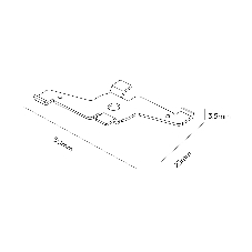 Крепление GL1995 BK черный 50*20*5