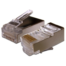 Коннектор Lanmaster RJ45 STP 8P8C, универсальный, для толстого кабеля, cat.6, 100 шт.