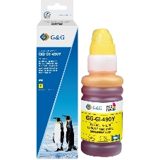 Чернила G&G GG-GI-490Y GI-490 желтый 70мл для Canon Pixma G1400/G2400/G3400/G4400