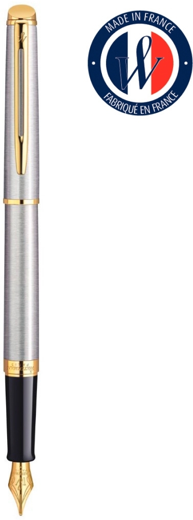 Ручка перьевая Waterman Hemisphere (CWS0920310) Steel GT F сталь нержавеющая/позолота, подарочная коробка