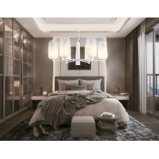 Подвесной светодиодный светильник Ambrella light LH11107/6 WH/FR белый/белый матовый 24W 3000K D630*280