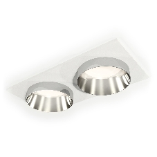 Комплект встраиваемого светильника Ambrella light XC6525022 SWH/PSL белый песок/серебро полированное MR16 GU5.3 (C6525, N6132)