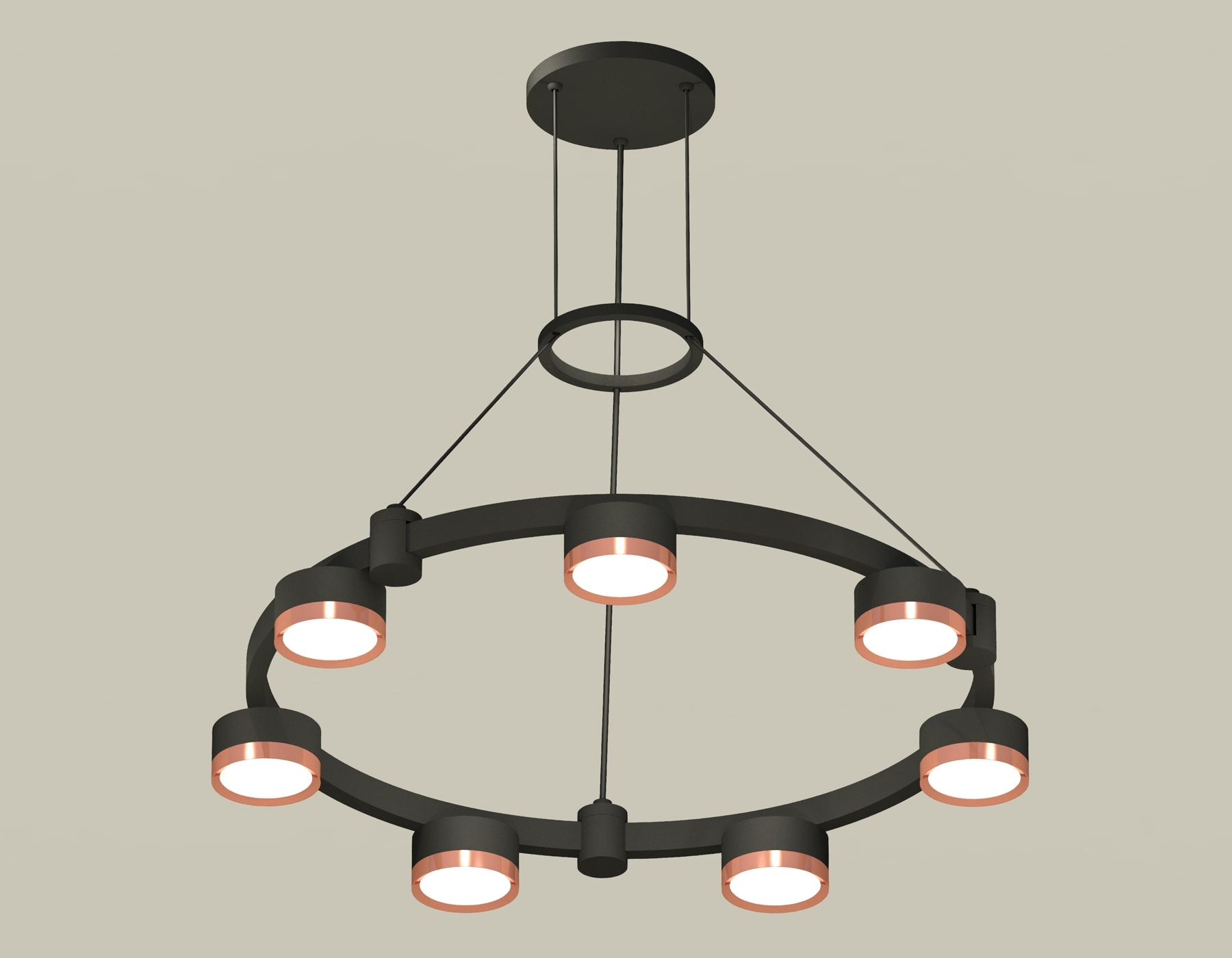 Светильник Ambrella light XR92051503/7 SBK/PPG черный песок/золото розовое полированное GX53 (A9205, C9238, N8126)