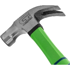 Молоток-гвоздодер Сибртех 450 г, с магнитом, фибергласовая обрезиненная рукоятка