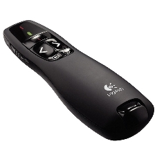 Презентер беспроводной Logitech R400 черный, радиоканал, USB, кнопки - 5