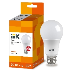 Лампа cветодиодная IEK LLE-A60-20-230-30-E27 ECO A60 шар 20Вт 230В 3000К E27 IEK