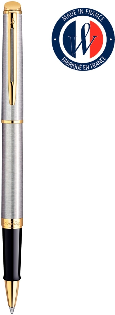 Ручка роллер Waterman Hemisphere (CWS0920350) Steel GT F черн. черн. подар.кор.