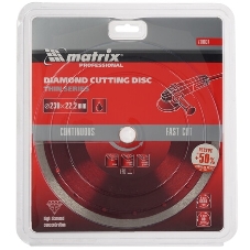 Диск алмазный отрезной Matrix Турбо-сегментный, 230 x 22,2 мм, сухая резка Professional